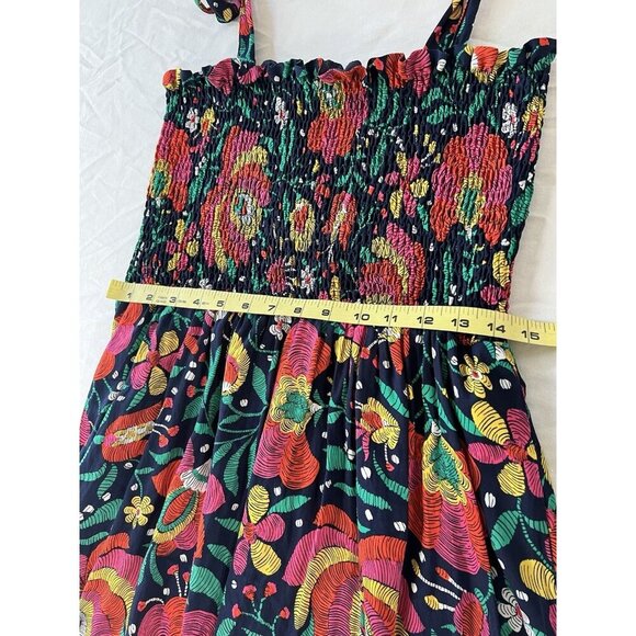 Summersalt Sun Dress LG Smocked Red Floral Silky Luxe Maxi Beach Cruise Resort - Picture 8 of 8